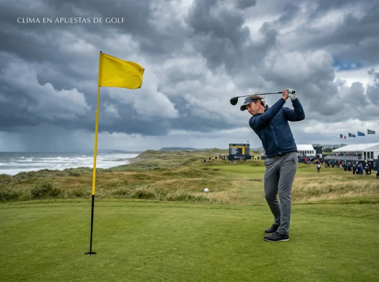 Impacto del clima en apuestas de golf - viento lluvia y estrategia