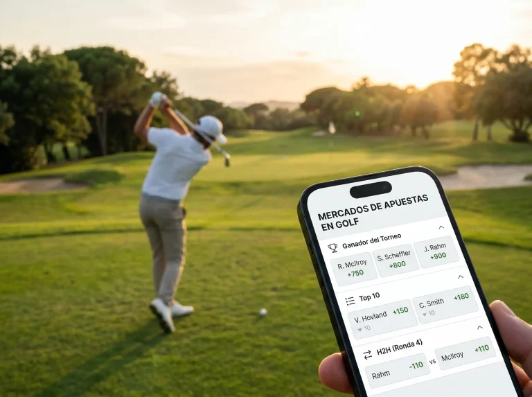 Mercados de apuestas en golf con ejemplos de cuotas y tipos de mercados